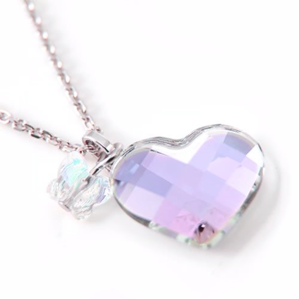 Swarovski Crystal Butterfly and Heart Necklace